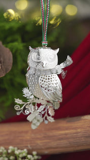Owl with Scarf Christmas Tree Decoration