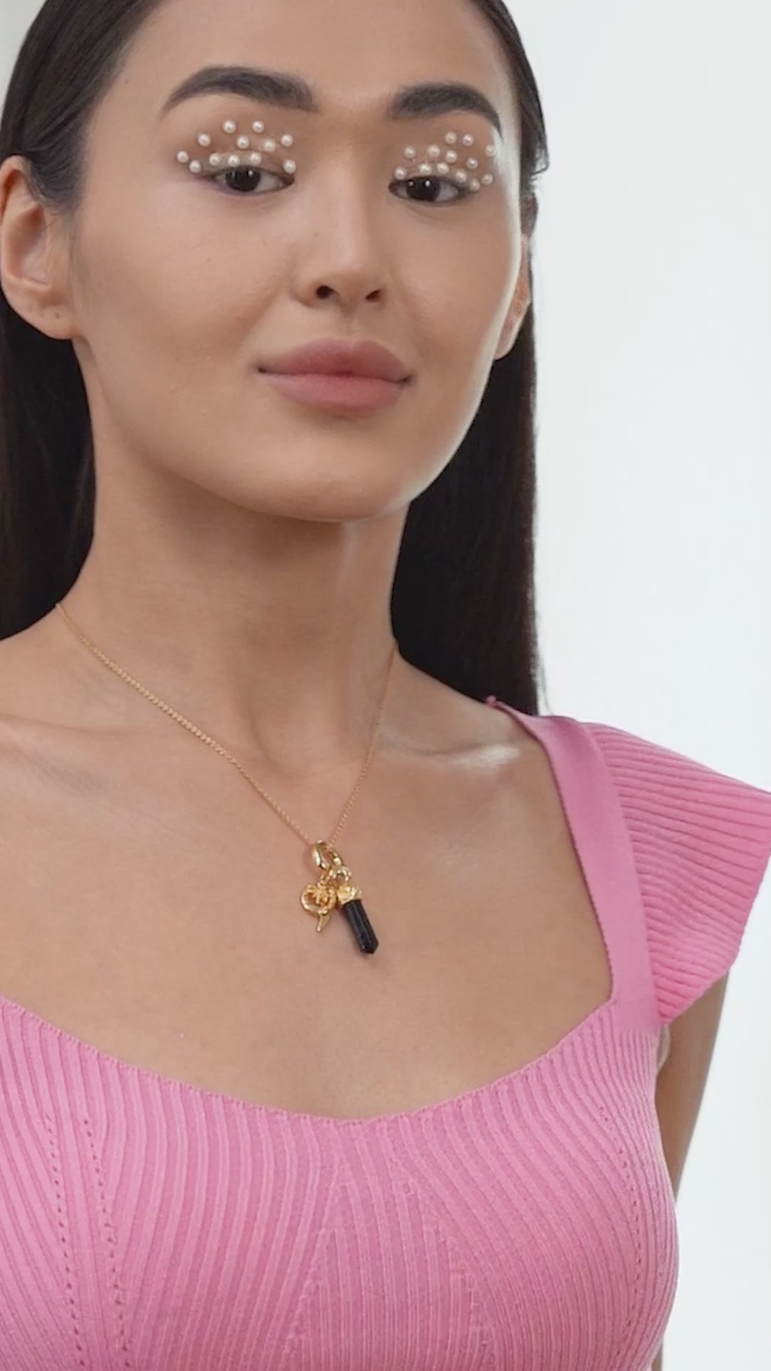 Gold Plated Pendant with Charms