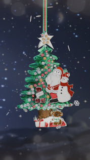 Santa & Snowman Christmas Tree Decoration