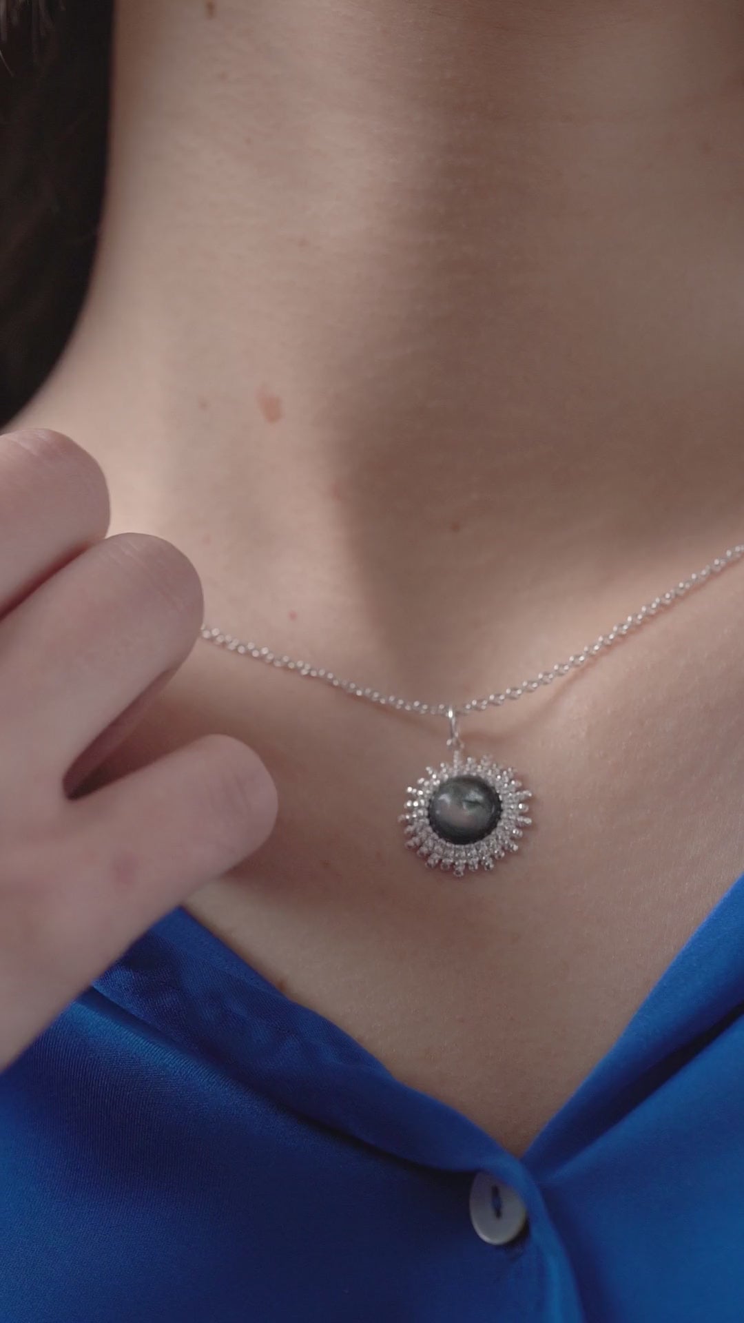 Black MOP Cabochon Pendant