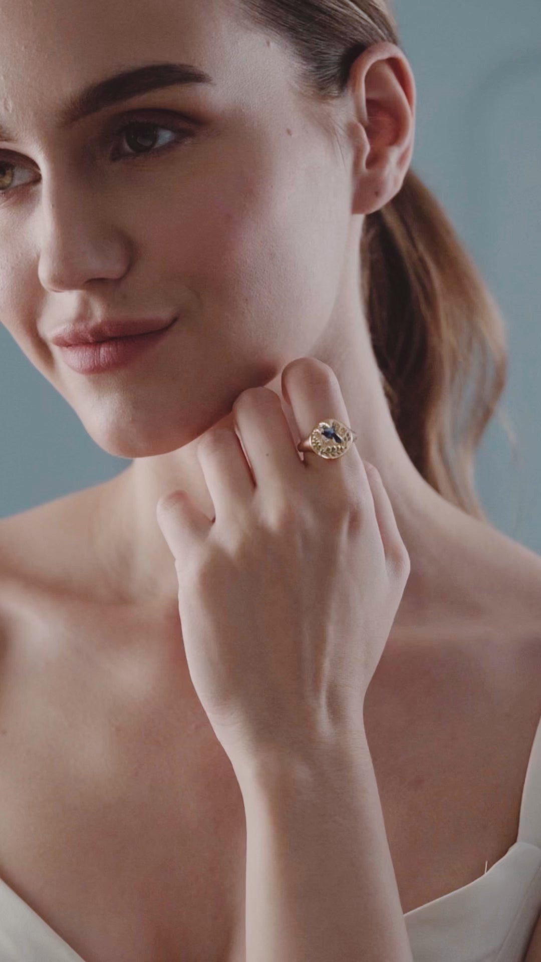 Bird Enamel Ring