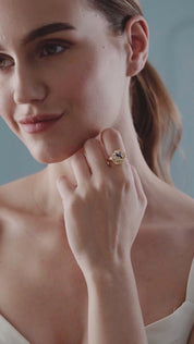Bird Enamel Ring