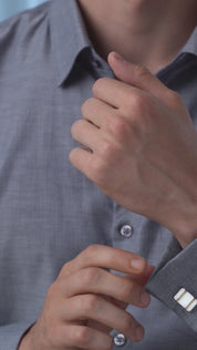 Rectangle Etched Cufflinks