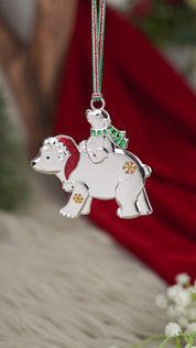 Polar Bear with Cub Christmas Tree Decoration