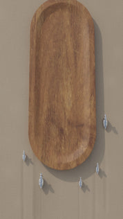 Oval Mango Wood Tray with Ducks Large