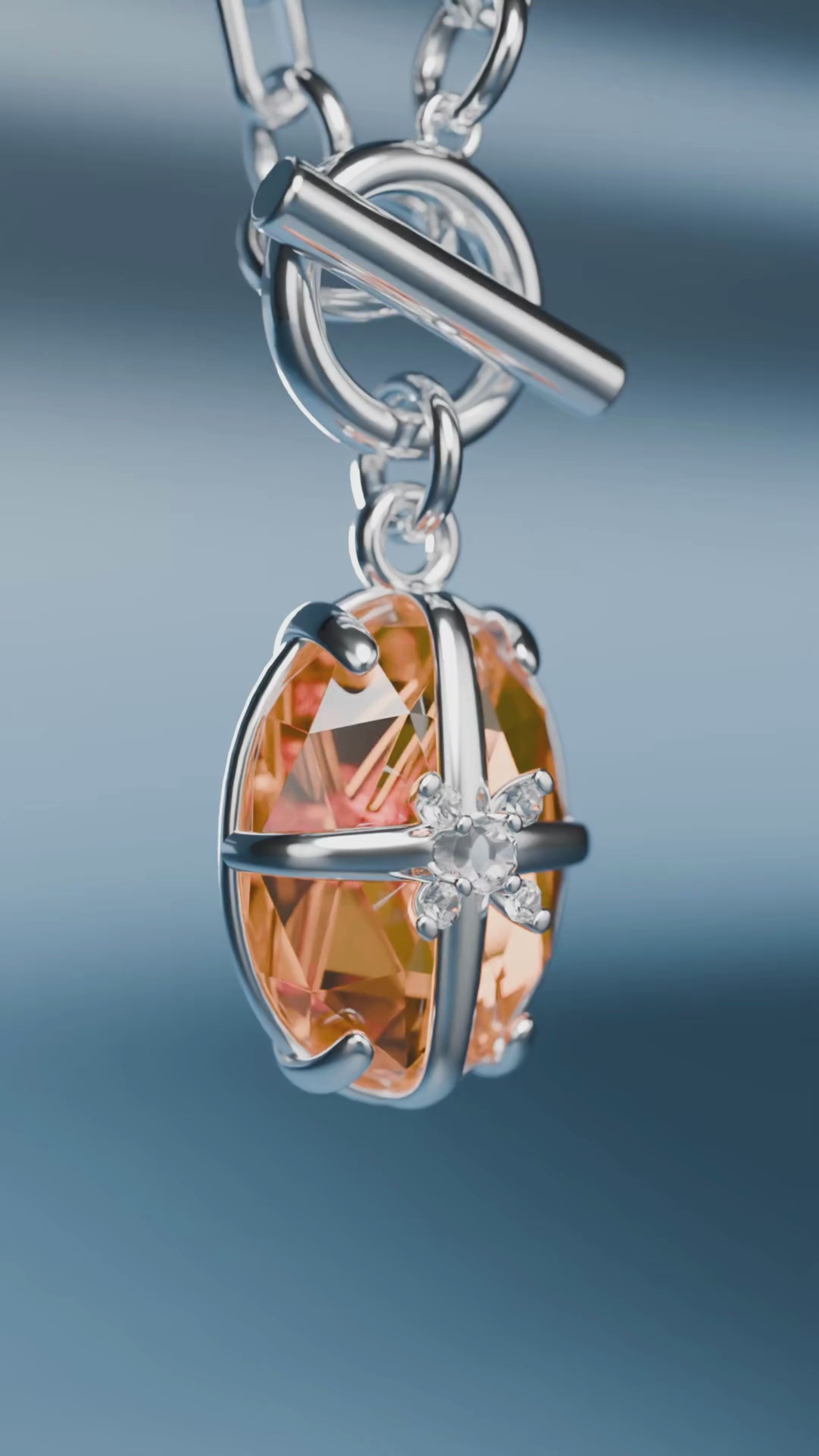 Light Peach T-Bar Pendant