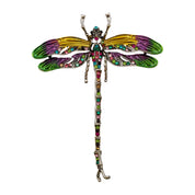 1980's Coloured Rhinestone Dragon Fly Brooch