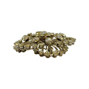 1950's Silver Tone Clear Rhinestone Brooch