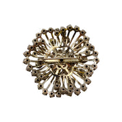 1950's Silver Tone Clear Rhinestone Brooch