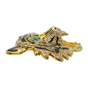 1970's Gold Tone Tigers Head Brooch